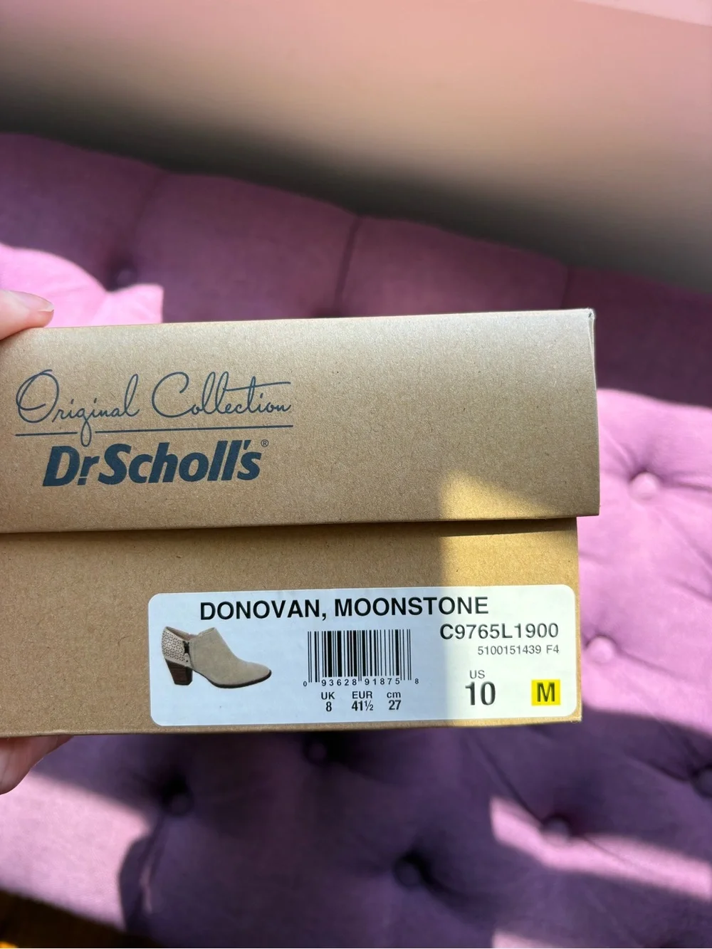 Dr. Scholl's Taupe Suede Block Heel Zip Ankle Booties
